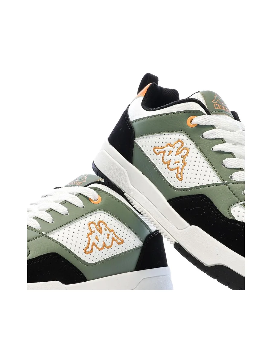 Baskets Blanc/Vertes/Noires Garçon Kappa Logo Manis 8
