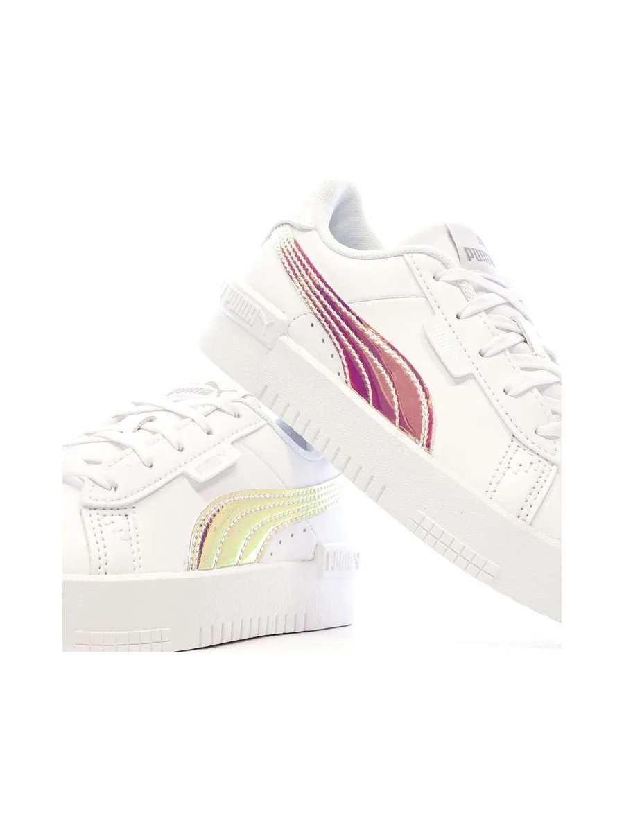 Baskets Blanc/Rose irisé Fille Puma Jada Holo 7