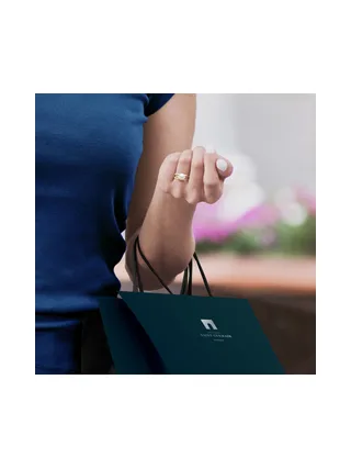 Bague Jonc Véritable Perle d'Eau Douce Ronde 8-9 mm Diamants 0.06 ct — Or Jaune 375 Millièmes 3