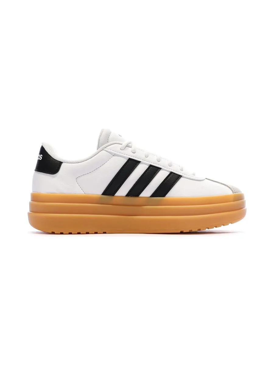 Baskets Blanc/Noir Femme Adidas Court Bold 3