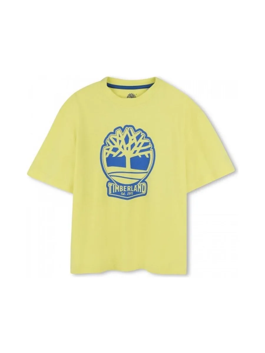 T-Shirt Jaune Garçon Timberland T60422 2