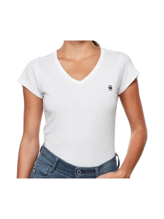 T-shirt Blanc Femme G-Star Raw Slim 1