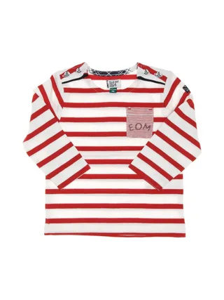 T-Shirt Blanc/Rouge Garçon EOMCorail 1