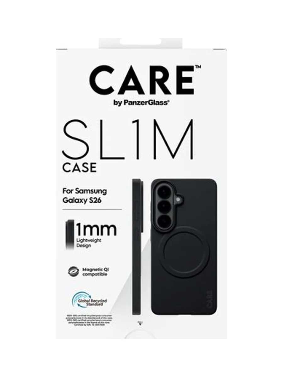 PanzerGlass CARE™ by ® SL1M Case Black w. Qi Samsung Galaxy S26 mobile phone case 3