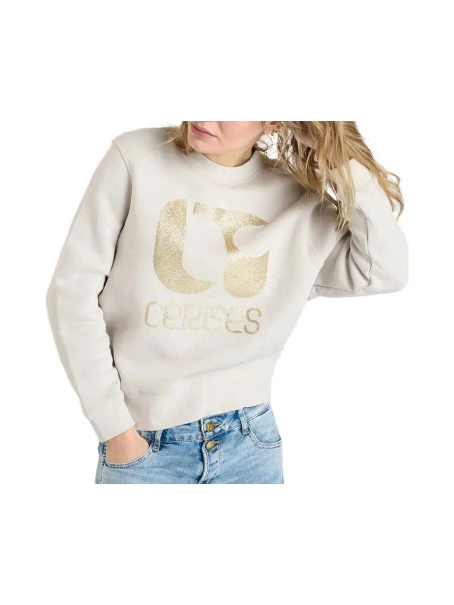 Sweat Beige Femme Le Temps Des Cerises Girl Paologi 1