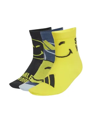 x3 Lot de deux paires de chaussettes Jaune/Noir Garçon Adidas Smiley Socks 1