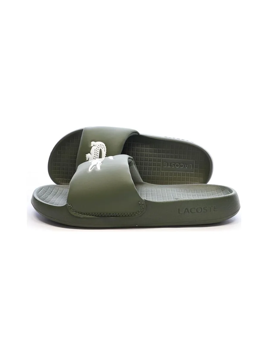 Claquettes Kaki Homme Lacoste Serve Slide 1.0 2