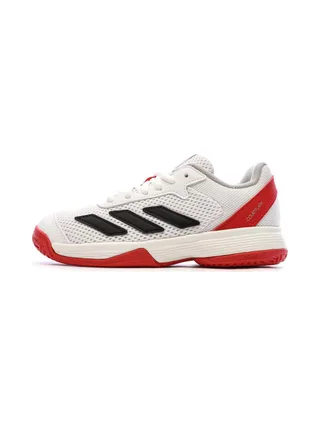 Chaussures de tennis Blanches/Rouges Garçon Adidas Courtflash 1