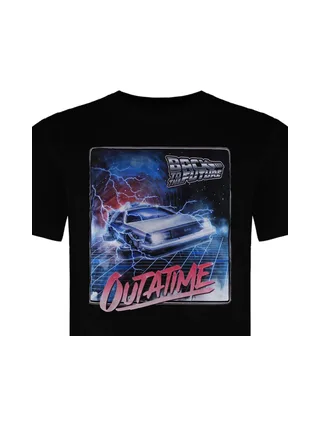 T-Shirt Noir Homme Back To The Future Outatime 2