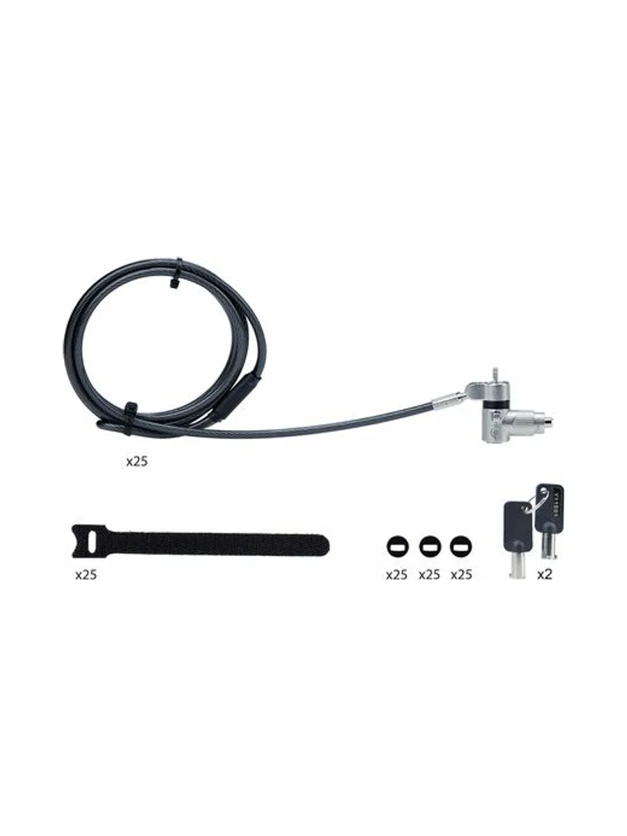 25-Pack Laptop Lock 6.6ft Cable 12