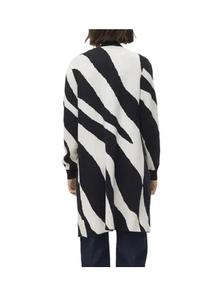 Gilet Long Blanc/Noir Imprimé Femme Vero Moda Nancy Open 2
