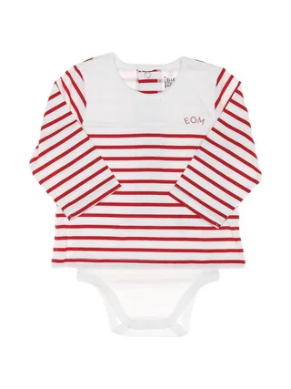 Body t-shirt Rouge/Blanc Garçon EOM Vabody 1