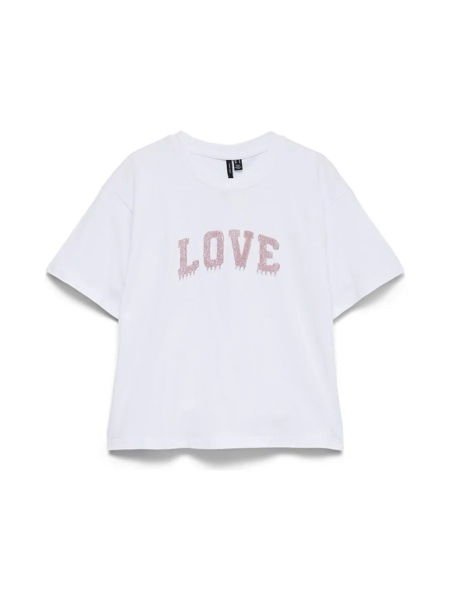 T-Shirt Blanc Femme Vero Moda Vmloretta 2