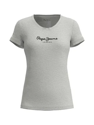 T-Shirt Gris/Noir Femme Pepe jeans New Virginia 1
