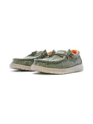 Chaussures Grises/Kaki Garçon Hey Dude Wally Youth 6