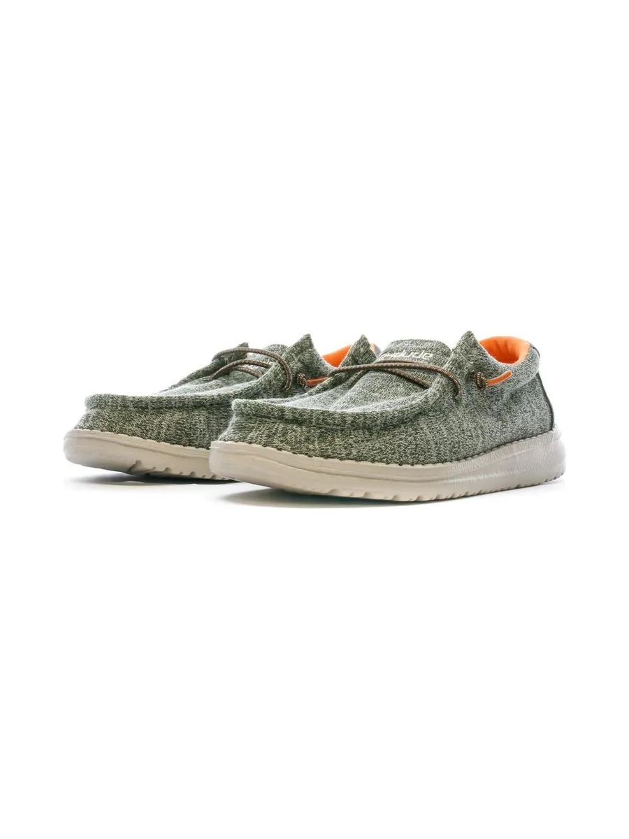 Chaussures Grises/Kaki Garçon Hey Dude Wally Youth 6