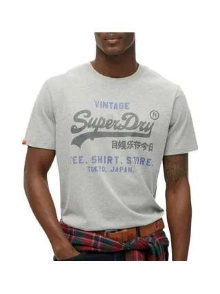 T-Shirt Gris Homme Superdry Vl M1012216A 1