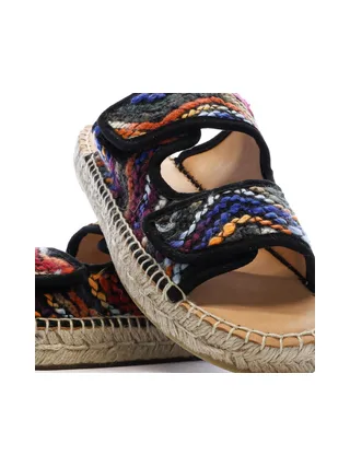 Sandales Noires/Oranges Femme Pare Gabia Batista 7