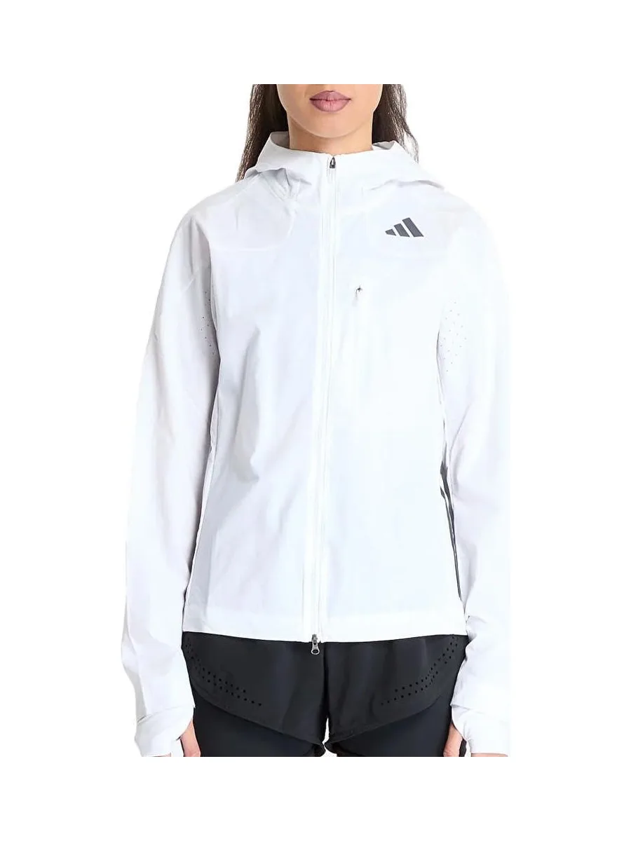 Veste de Running Blanc Femme Adidas Adizero 2