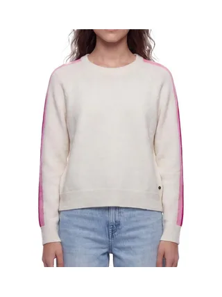 Pull Blanc/Rose Femme Teddy Smith Nana 1
