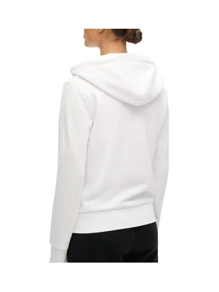 Sweat Blanc Femme Superdry Plain Zip Hood 2
