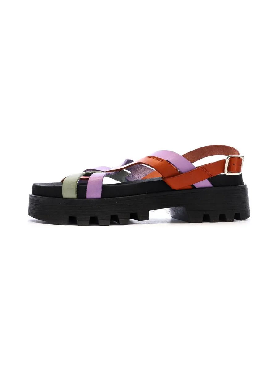 Sandales Vert/Mauve/Rouge Femme Pare Gabia Dafne 2