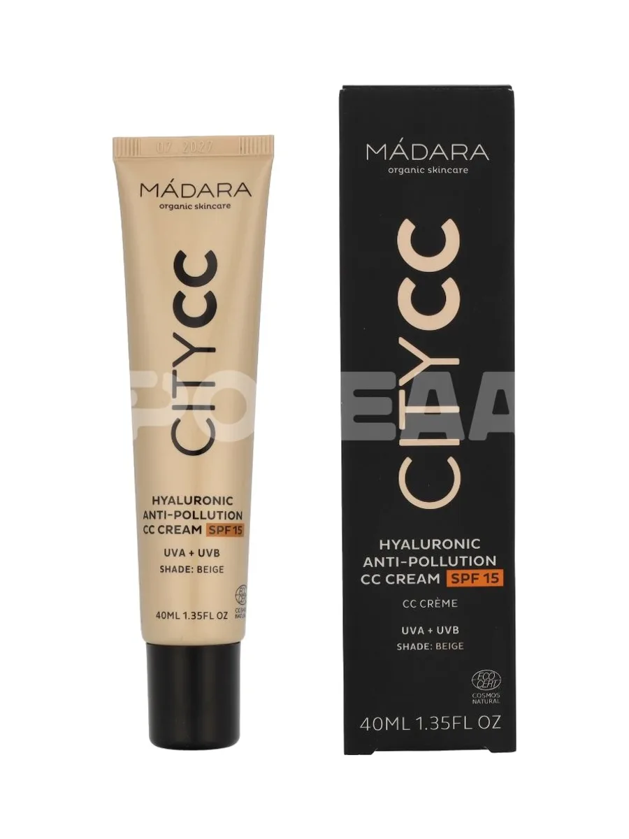 Madara CityCc Hyaluronic Anti-Pollution Cream CC SPF 40ml - 15 Beige 1