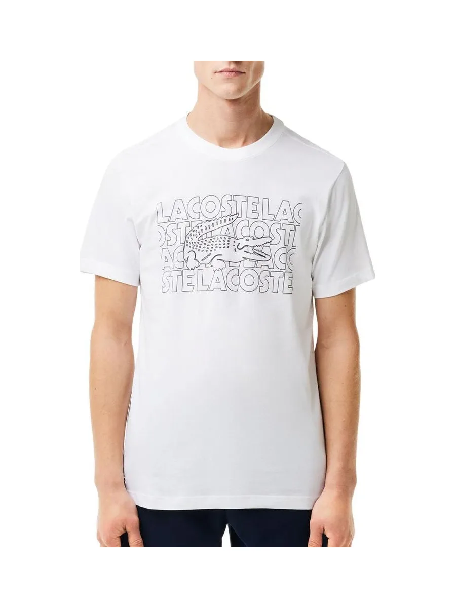 T-shirt Blanc Homme Lacoste TH7505 2