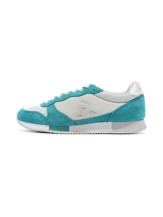 Baskets Blanches/Turquoises Femme Le Coq Sportif Alpha 1