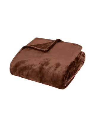 Plaid flanelle Marron Petrol Atmosphera 180x230 Cuddly 1