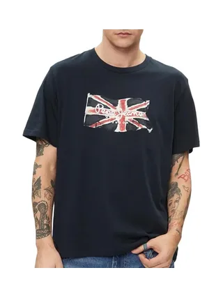T-shirt Marine Homme Pepe Jeans Clag 1