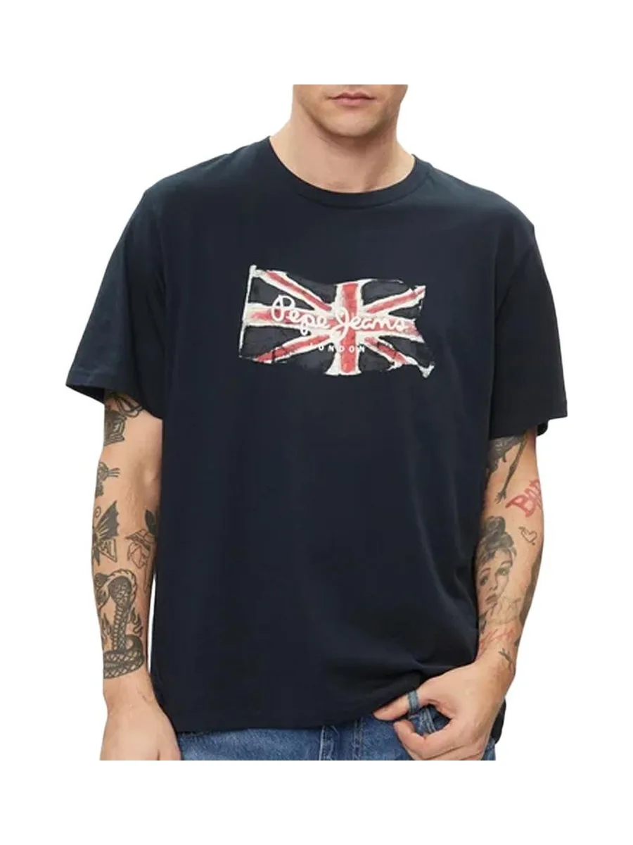 T-shirt Marine Homme Pepe Jeans Clag 2