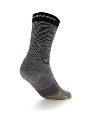 X1 Paire de Chaussettes Noir/Vert Femme Salomon X Ultra Crew 2