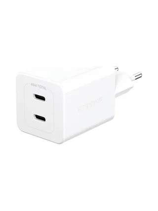 PGE Turbo 45W Charger 2 x USB-C EU White 1