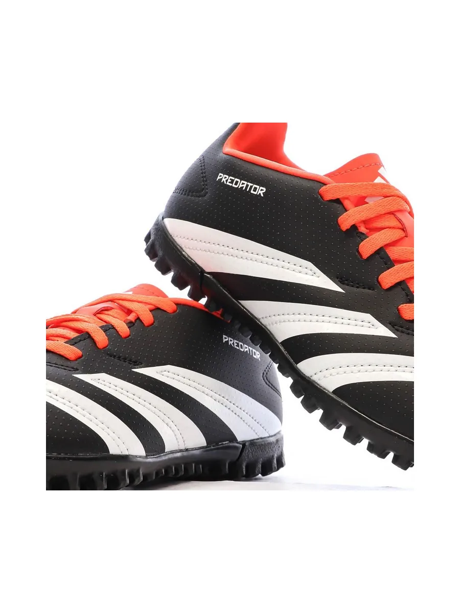 Chaussures de Foot Noir/Orange Junior Adidas Predator Club TF 7