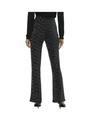Pantalon Noir/Argenté Femme Vero Moda Lucy Hw Glitter 2