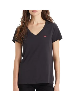 T-shirt Noir Femme Levi's Perfect Vneck 1