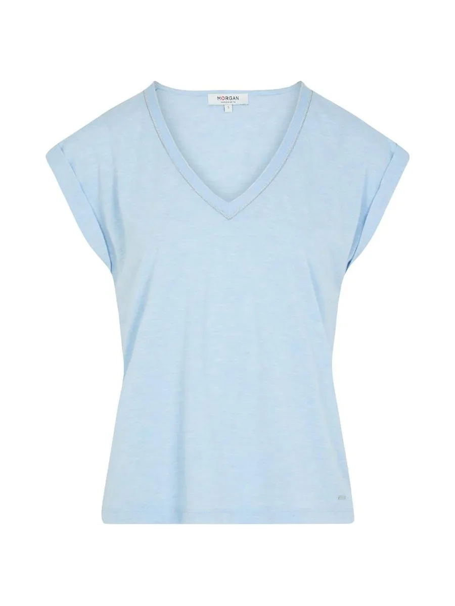 T-Shirt Bleu Clair Femme Morgan Fantaisie 2