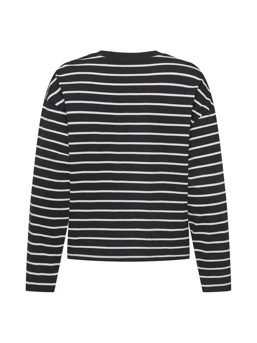 T-Shirt Manches Longues Noir Femme Only Happy 3