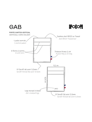 GAB - Porte-cartes vertical en liège - Naturel 6