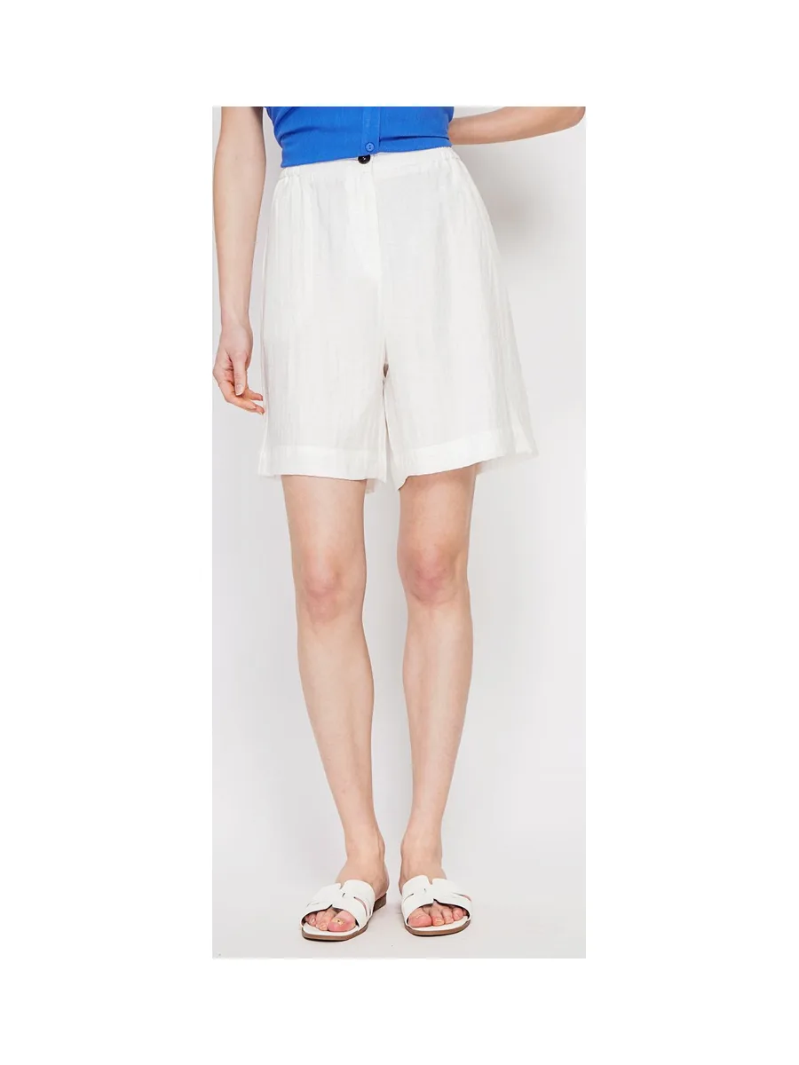 Bermuda taille haute coupe droite avec poche latérale 3