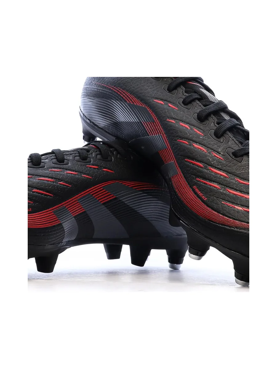 Chaussures de Foot Noir/Rouge Homme Adidas Predator League SG 8