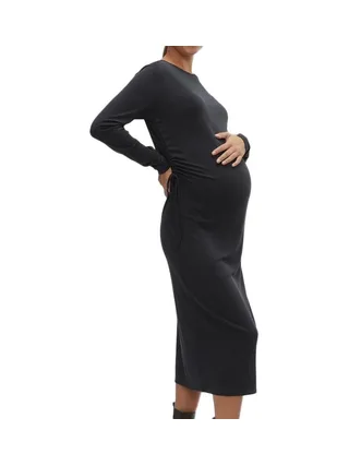 Robe Noir Femme Vero Moda Maternity Calf 1
