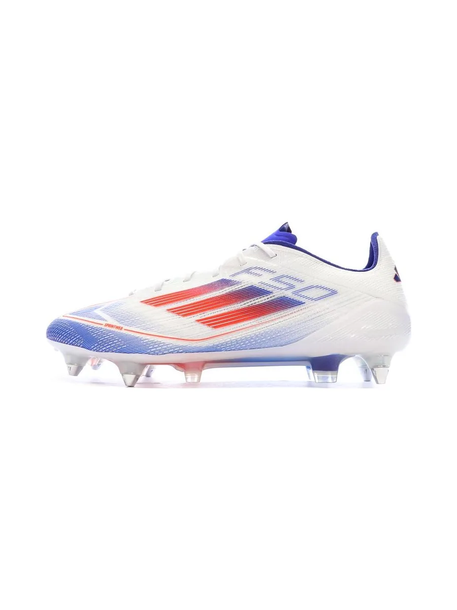 Chaussures de Foot Blanc/Bleu Adidas F50 Elite SG 2