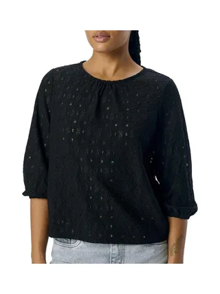 Blouse Brodée Noire Femme Vero Moda Aila 1