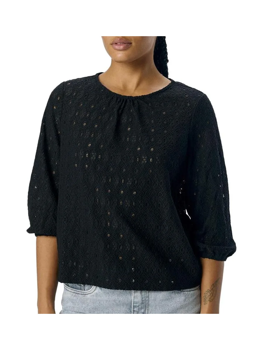 Blouse Brodée Noire Femme Vero Moda Aila 2