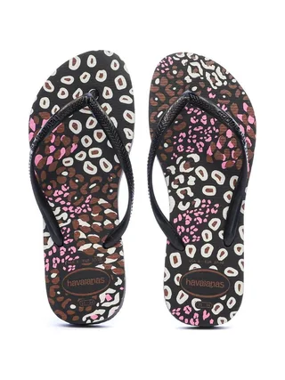 Tongs Noir Femme Havaianas Slim Animals Infradito 3