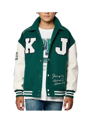 Veste Bomber Vert/Blanc Garçon Kaporal MEDDY 1