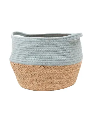 Panier Turquoise/Paille Atmosphera Céladon 1