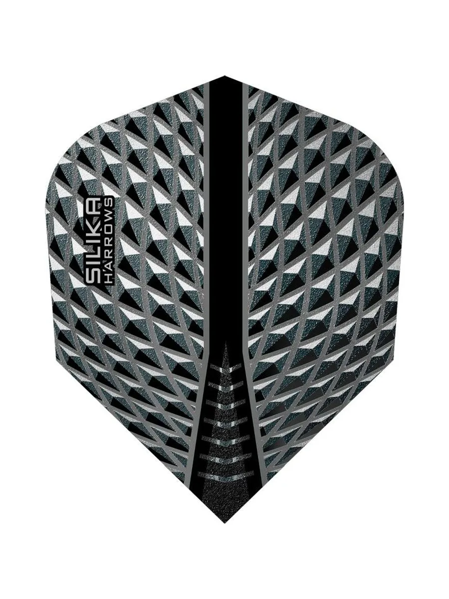 Ailettes Rapide Noire/Grises Harrows Dart Silika 2